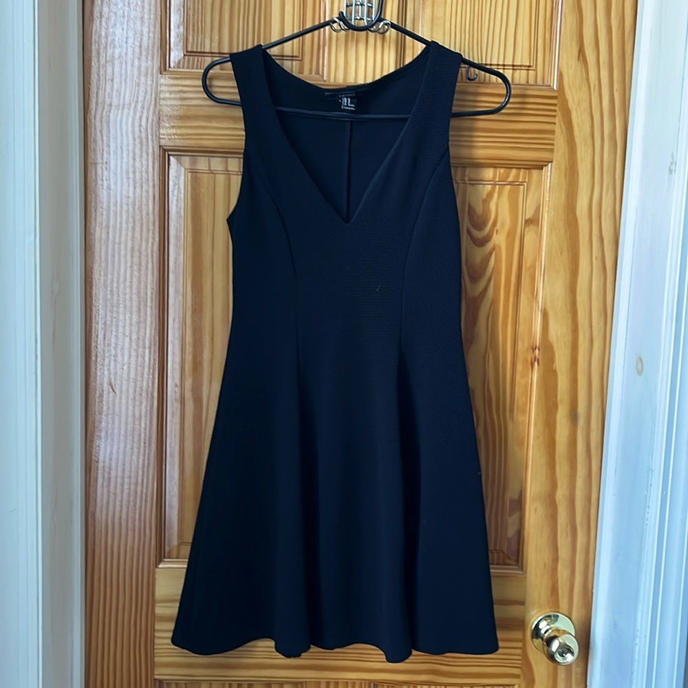 Forever 21 Black V Neck Dress - A line, Size 6